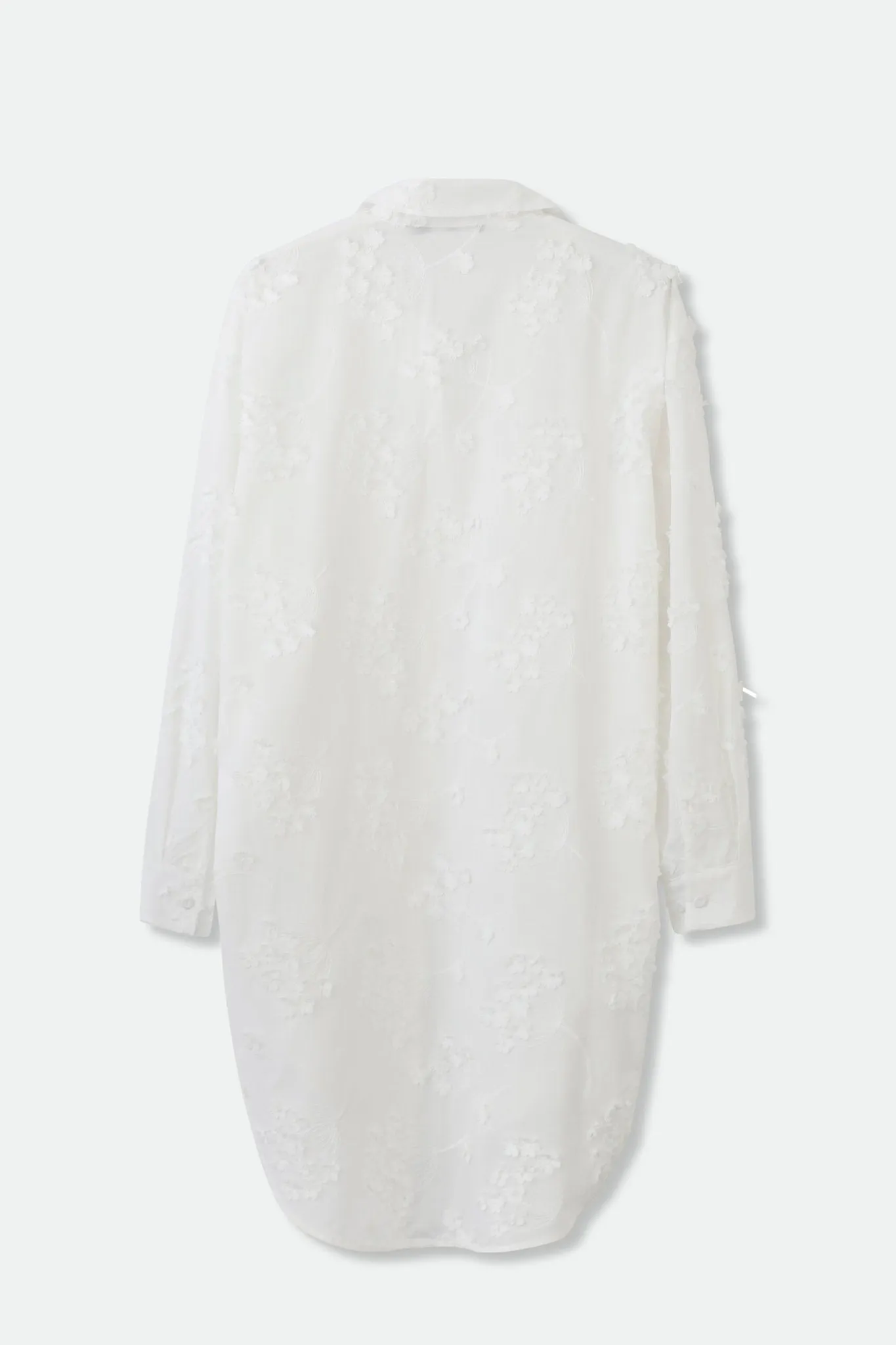 QUEEN ANNE EMBROIDERED LAYERED TUNIC SHIRT IN ITALIAN COTTON