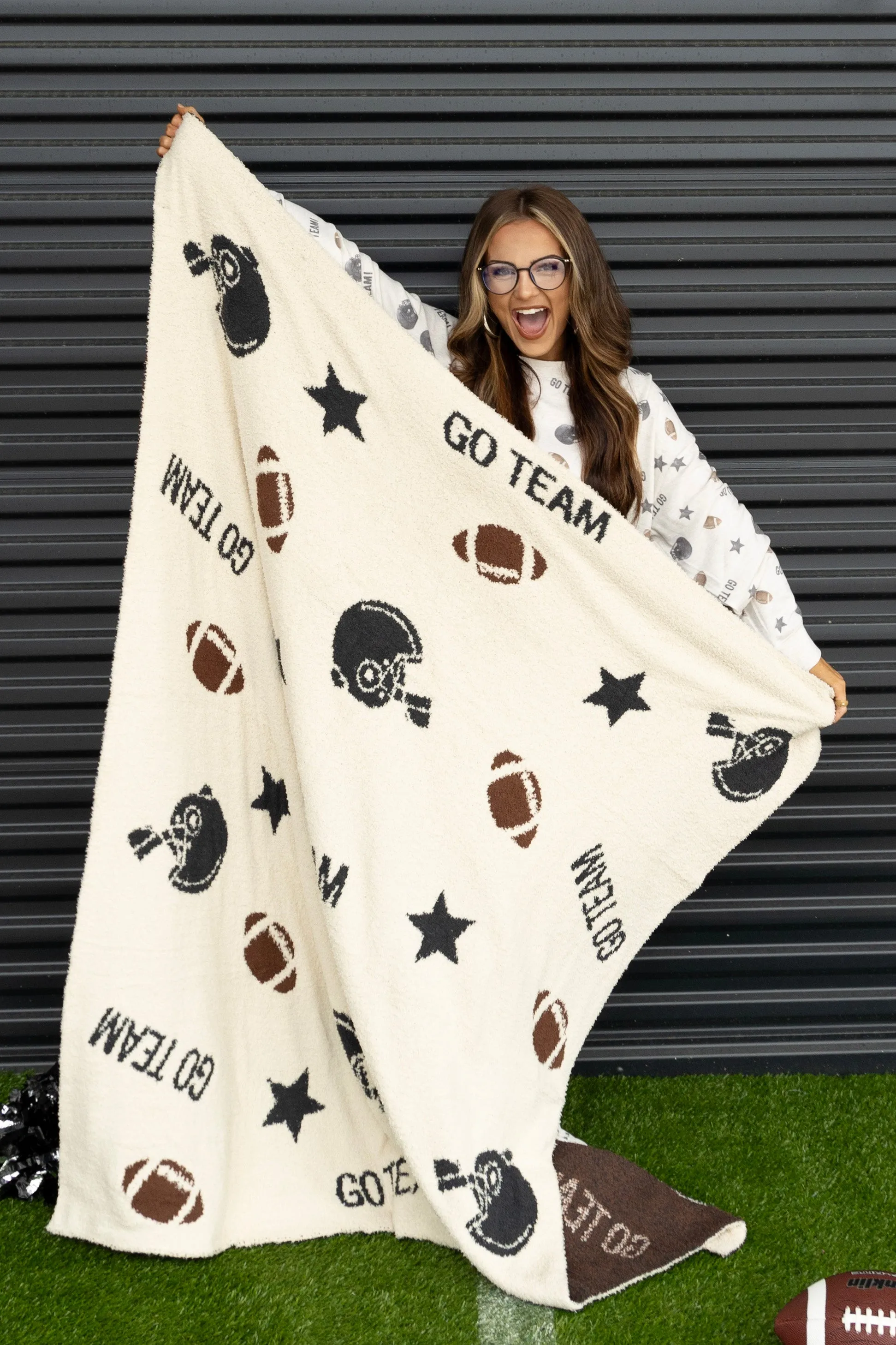 " Go Team" Football Blanket