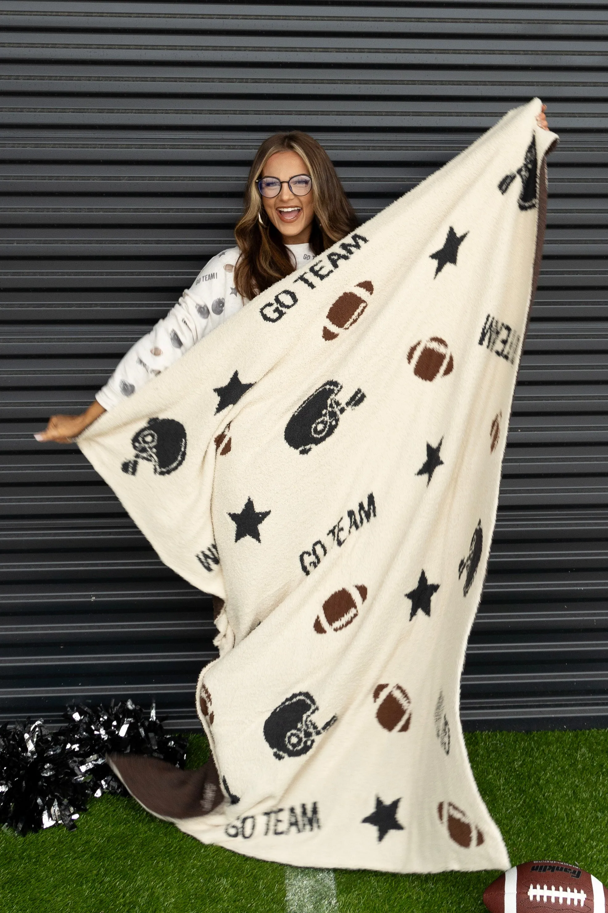 " Go Team" Football Blanket