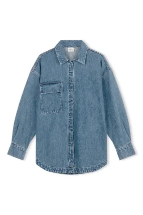 Recycled Cotton Jacket - Mid Blue