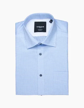 Rembrandt - Sinatra Shirt - Blue Check Stretch