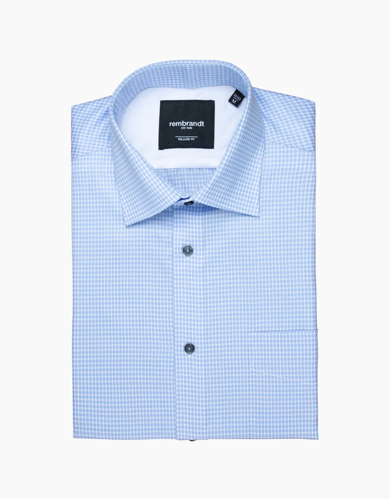 Rembrandt - Sinatra Shirt - Blue Check Stretch