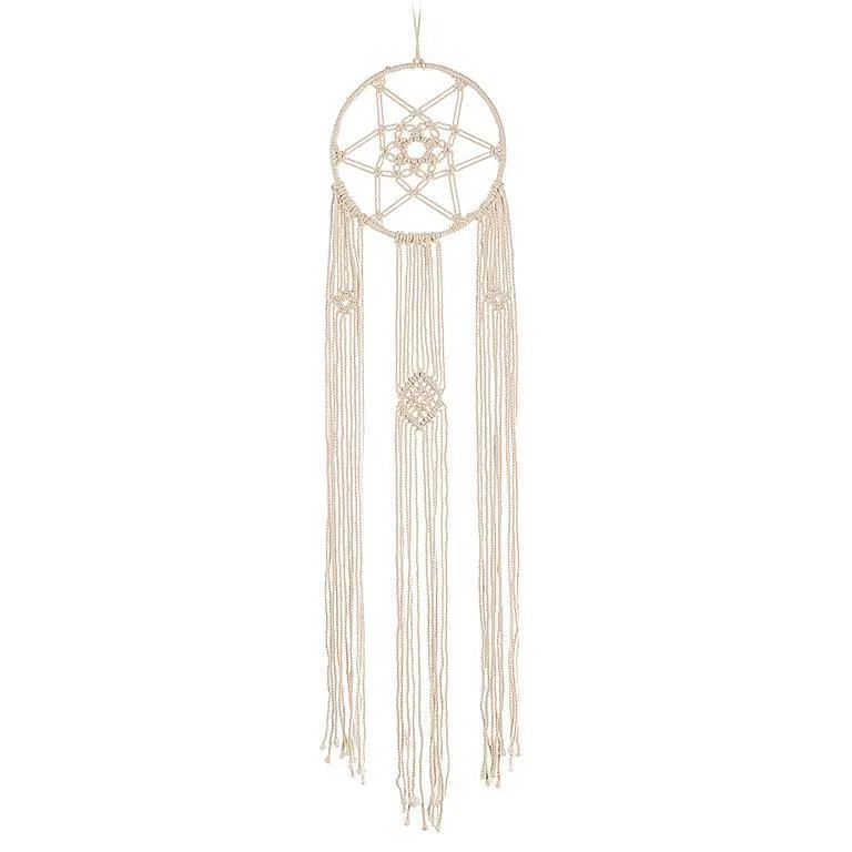 ROUND MACRAME WALL HANGING 35"H