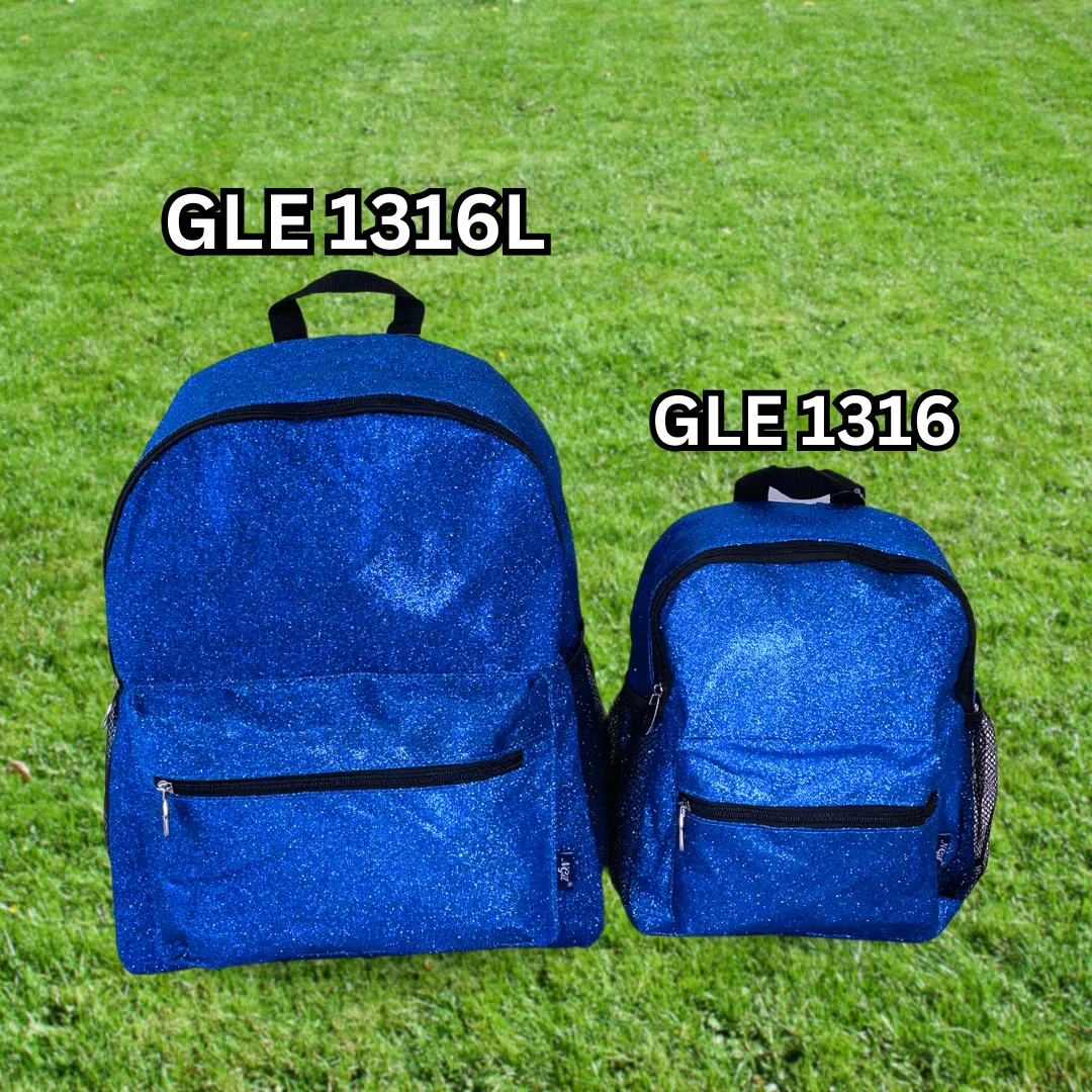 Royal Blue Glitter Large Gymnastics Competition backpacks and Cheer Dance Backpack