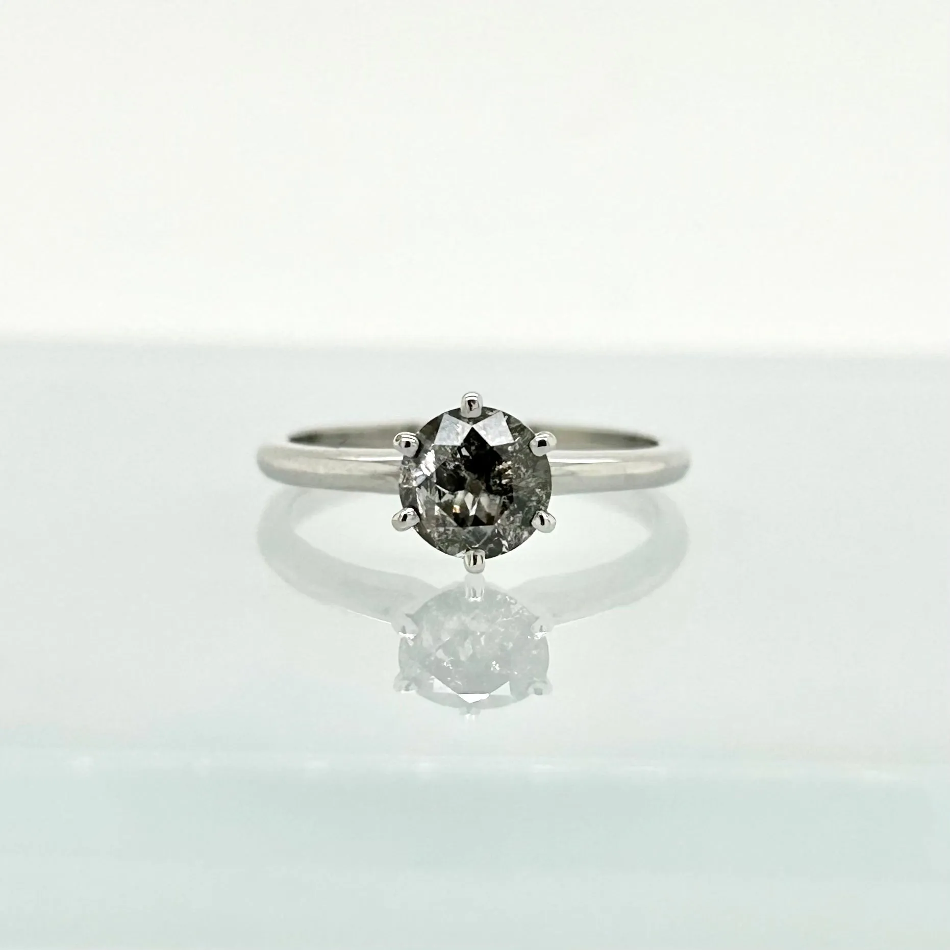 Salt and Pepper Diamond Ring Engagement, Black Diamond Ring