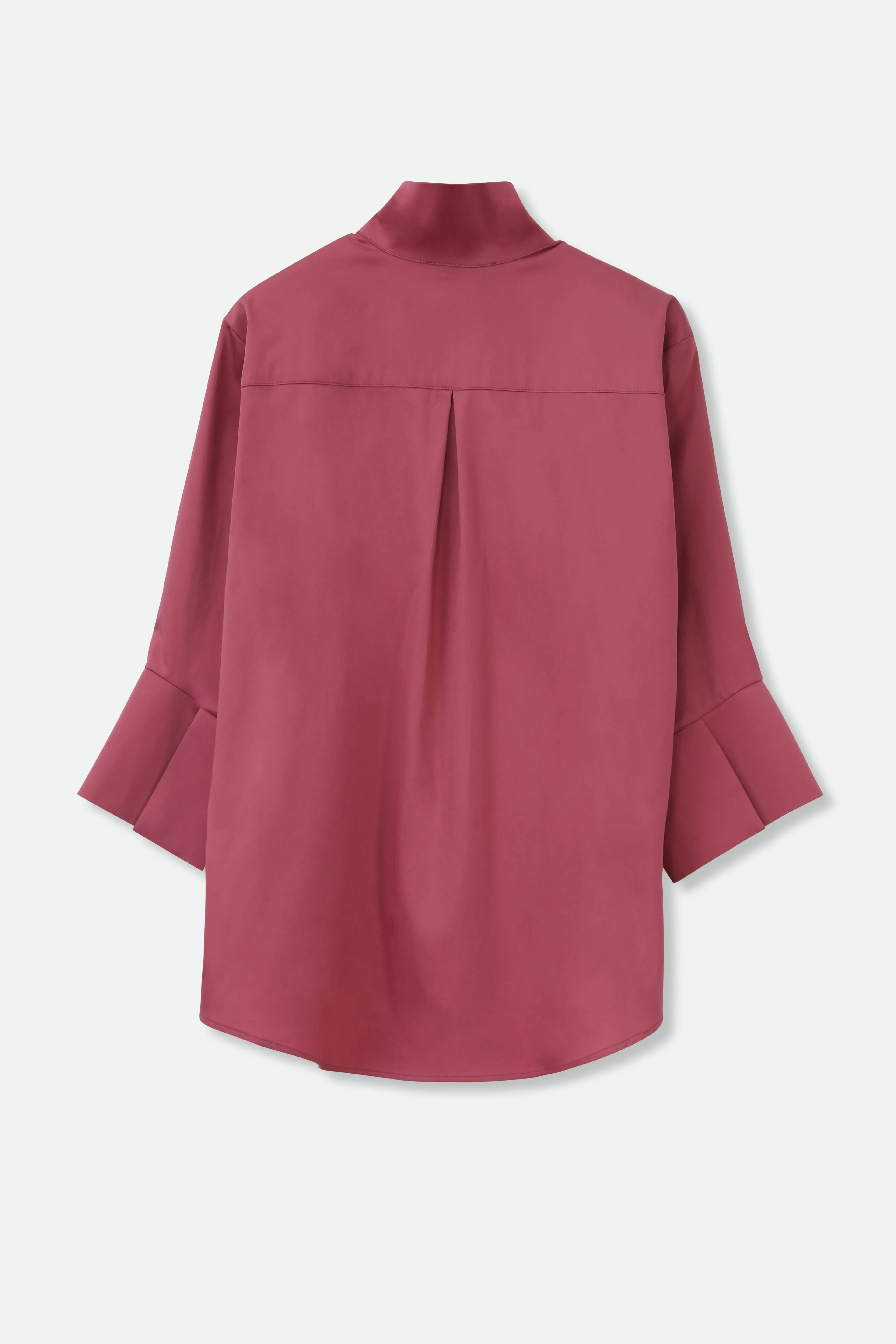 SANDRINE WIDE-CUFF SHIRT IN ITALIAN COTTON STRETCH