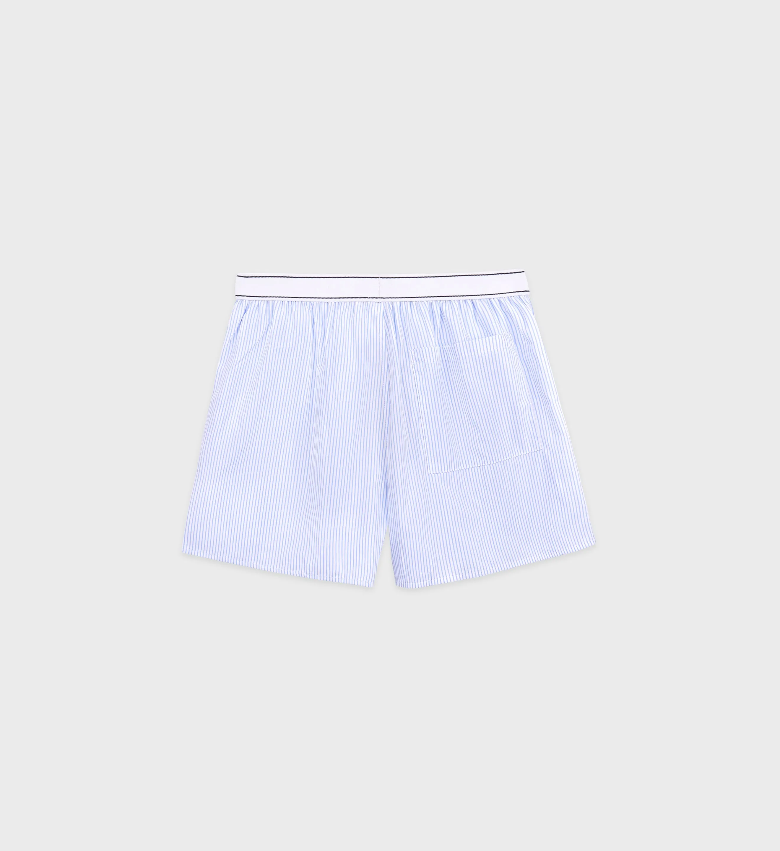 Serif Logo Boxer Shorts - White/Light Blue Striped