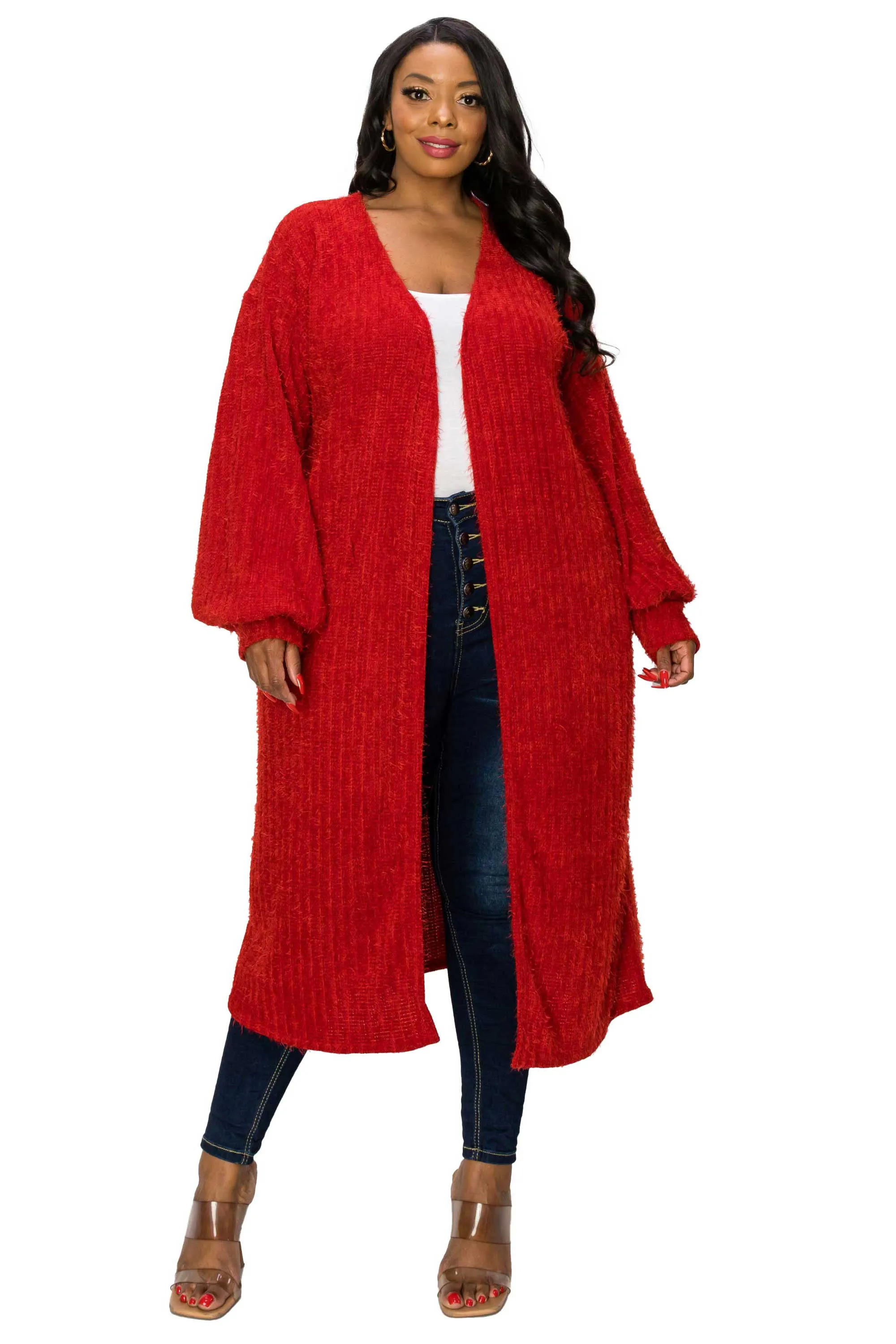 Serilda Faux Feather Cardigan