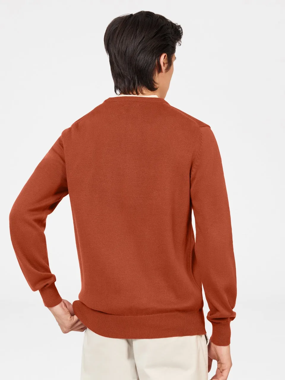 Signature Knitted Crewneck Sweater - Cinnamon