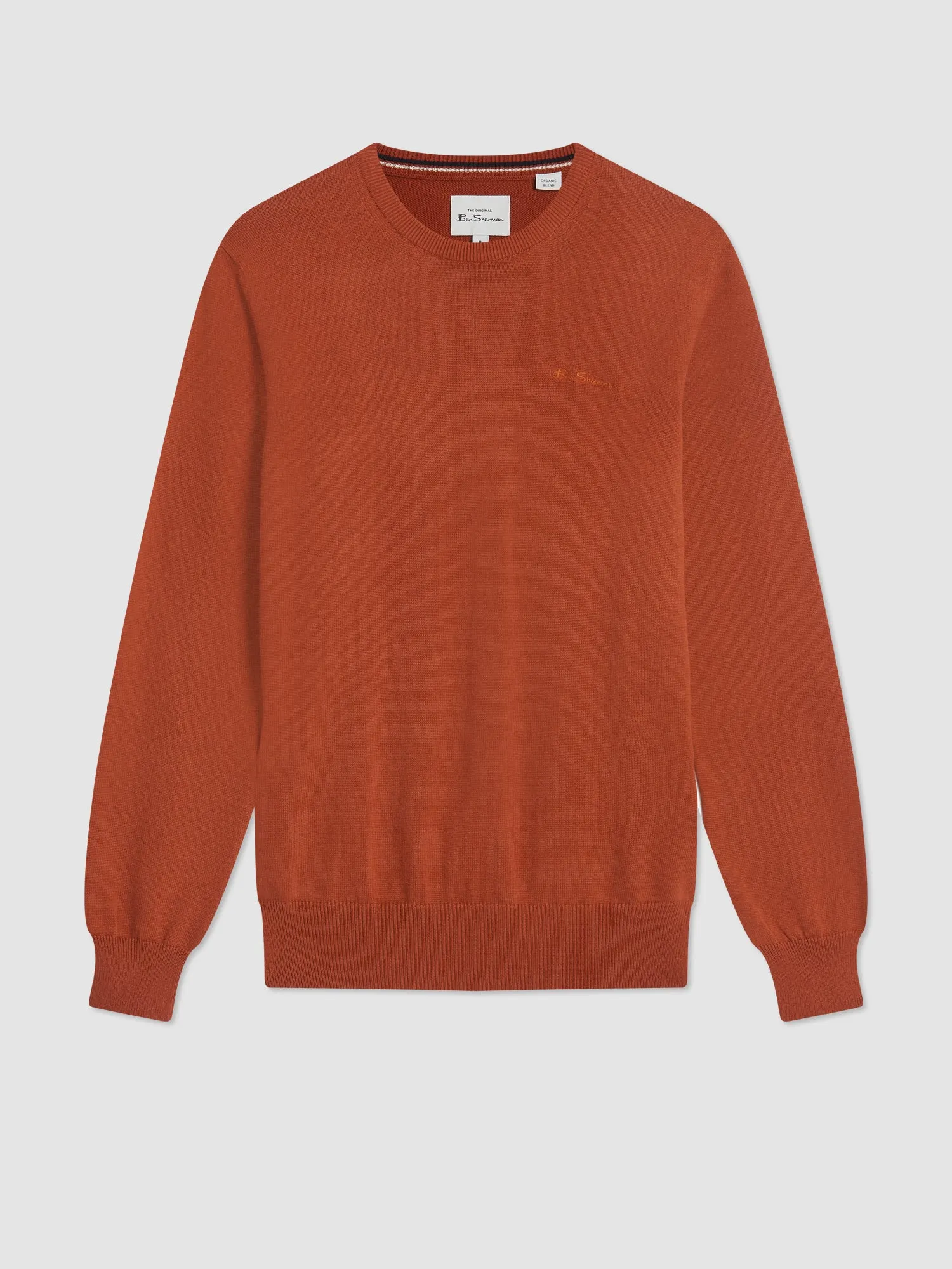 Signature Knitted Crewneck Sweater - Cinnamon