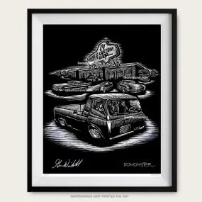 Signed 11x17" Custom Car Litho Art Print "Winfield"