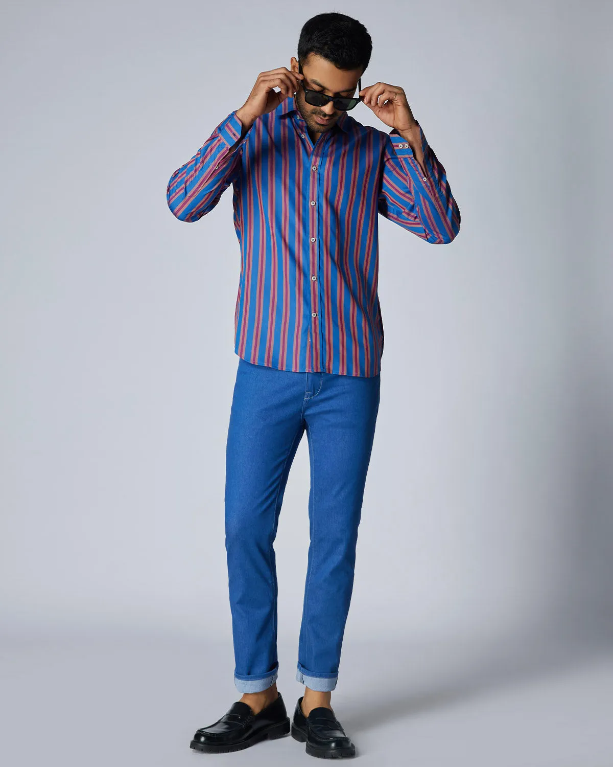 Somelos Striped Shirt - Blue