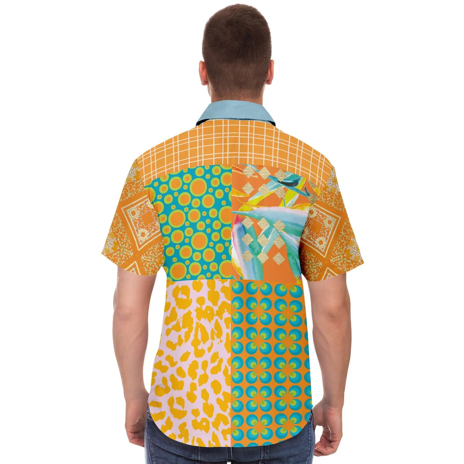 South Beach Short Sleeve Button Down Shirt