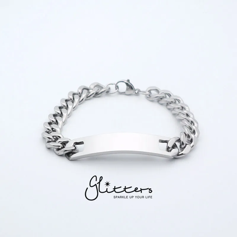 Stainless Steel Men's ID Bracelet 11mm Width