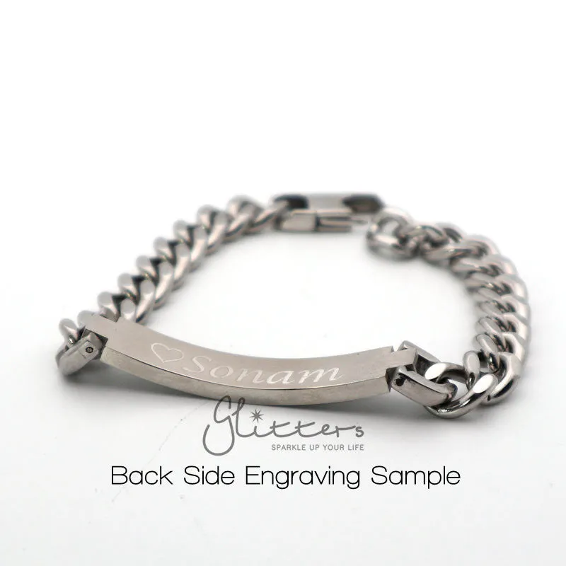 Stainless Steel Men's ID Bracelet 11mm Width