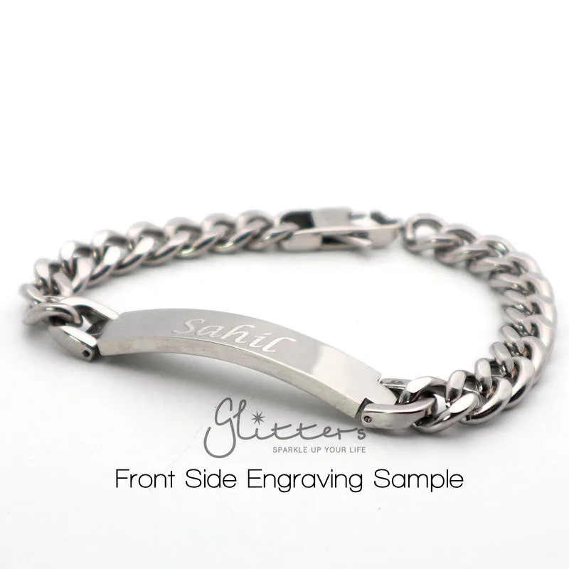 Stainless Steel Men's ID Bracelet 11mm Width