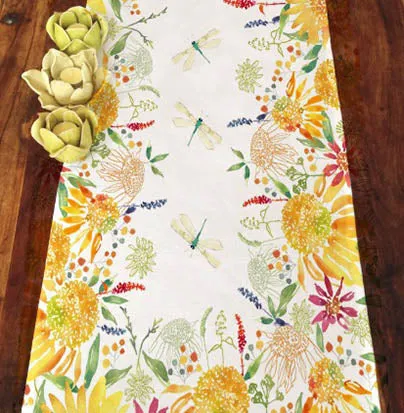 Sunshine Floral Table Runner