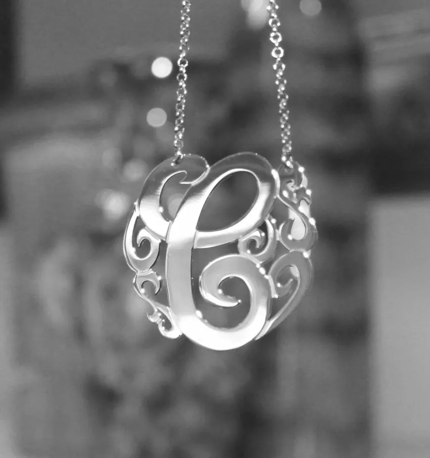 Swirly Initial Necklace -Giuliana Rancic