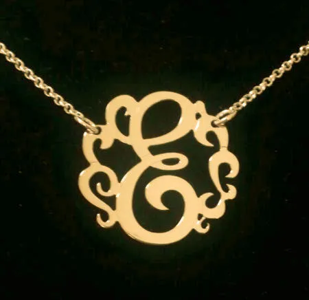 Swirly Initial Necklace -Giuliana Rancic