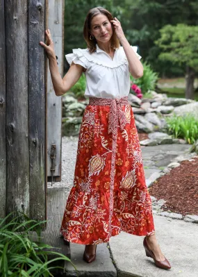 Tantivy Skirt - Frolic Orange