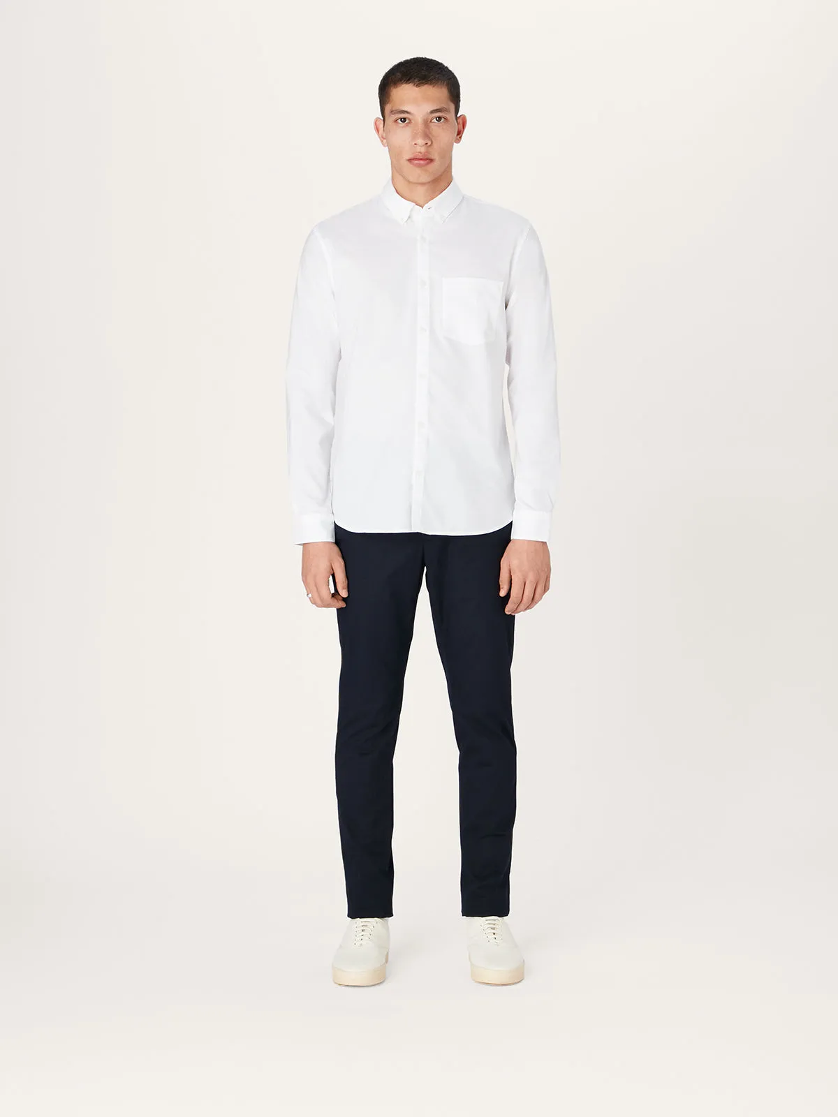 The All Day Oxford Shirt || White | Stretch Cotton