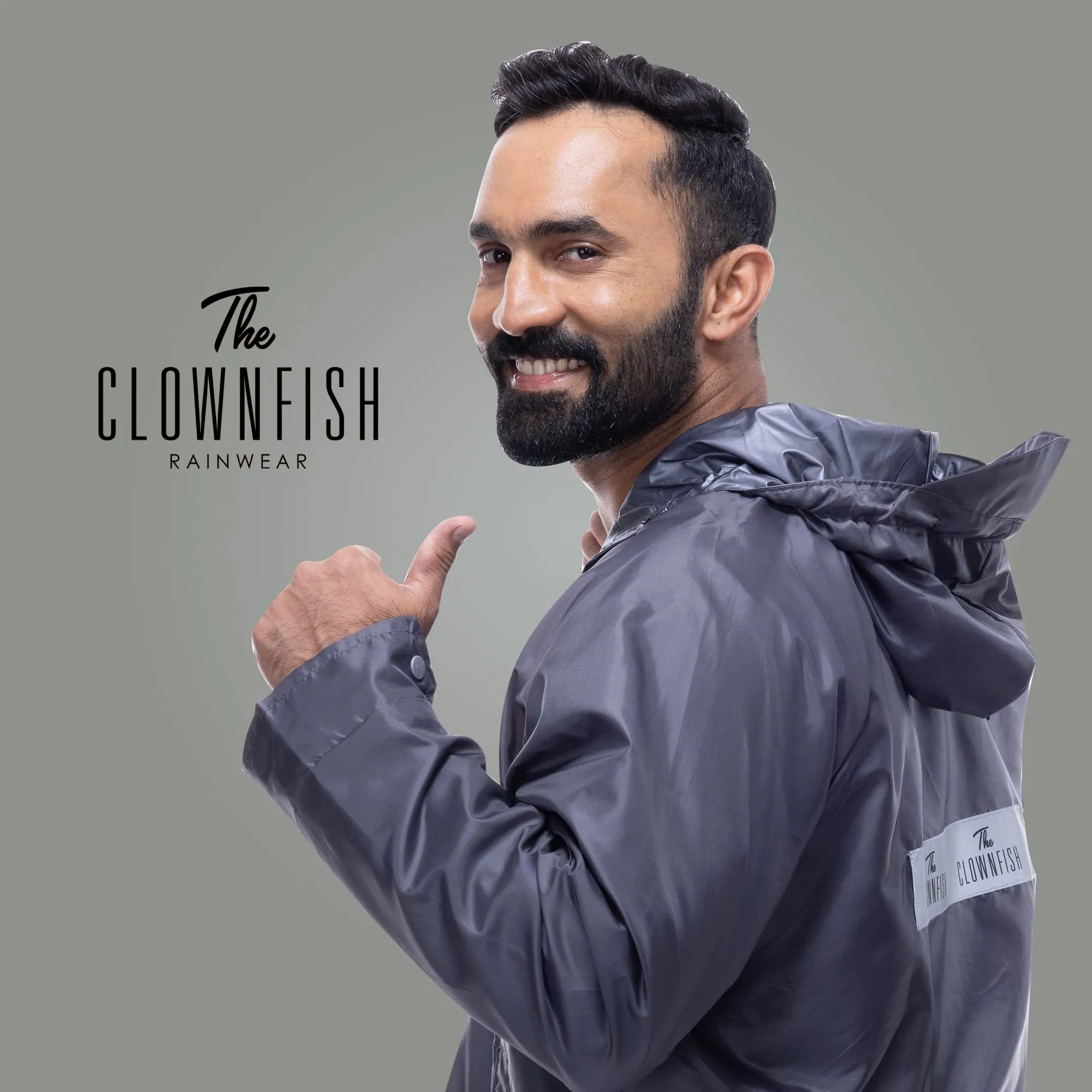 THE CLOWNFISH Arthur Series Men's Waterproof Polyester Double Coating Reversible Raincoat with Hood and Reflector Logo at Back. Set of Top and Bottom. Printed Plastic Pouch with Rope (Blue, X-Large)