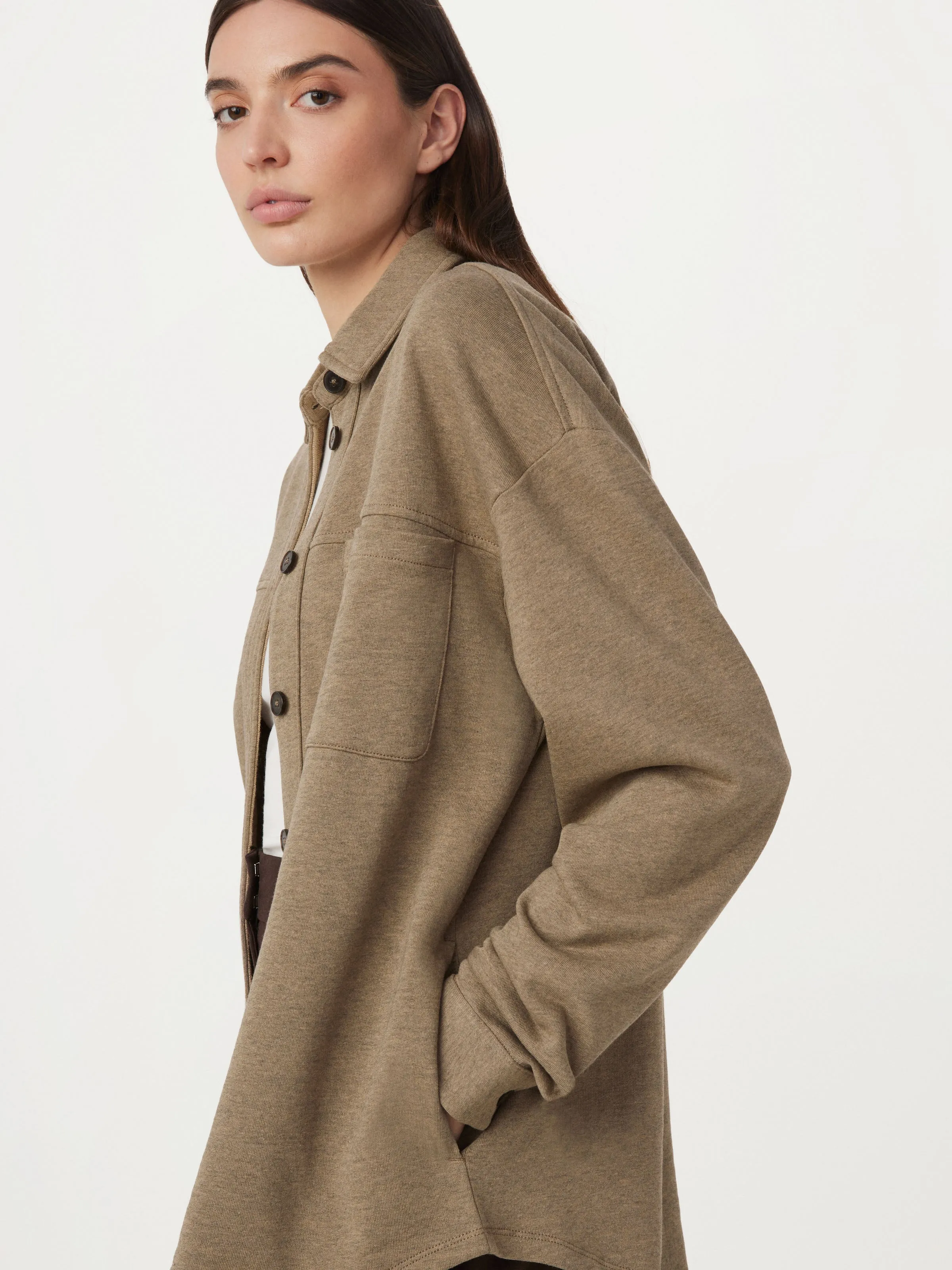 The French Terry Overshirt in Champagne