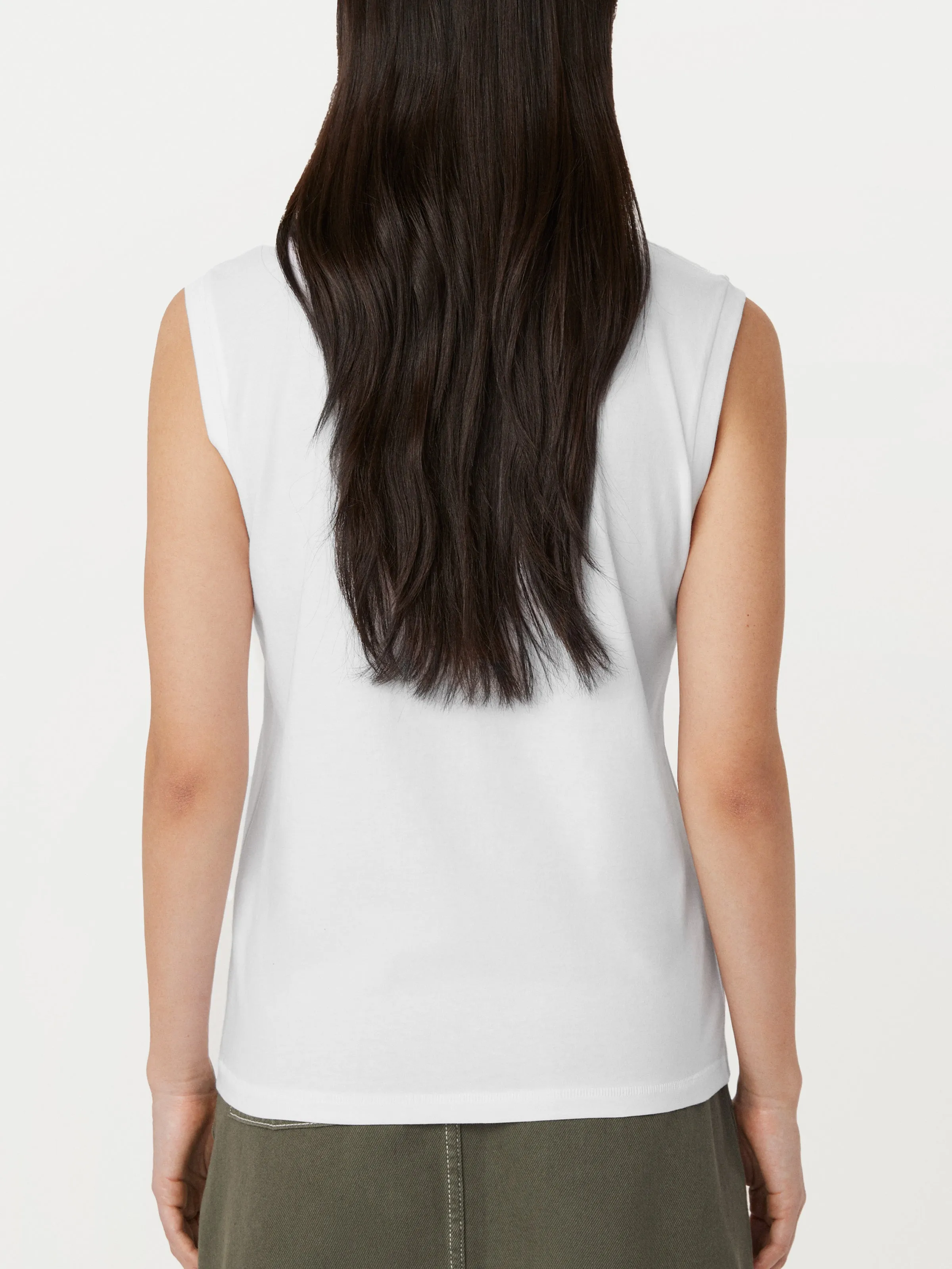 The Sleeveless T-Shirt in Bright White