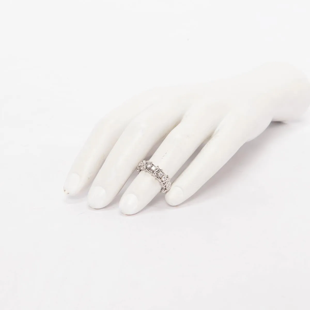 Tiffany & Co Platinum & Diamond Schlumberger 16 Stone Ring