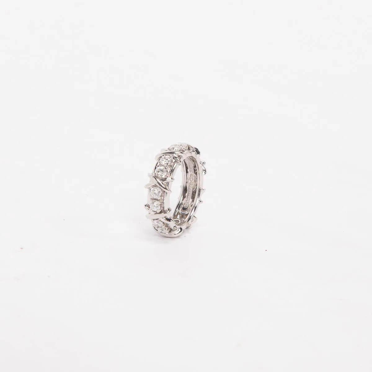 Tiffany & Co Platinum & Diamond Schlumberger 16 Stone Ring