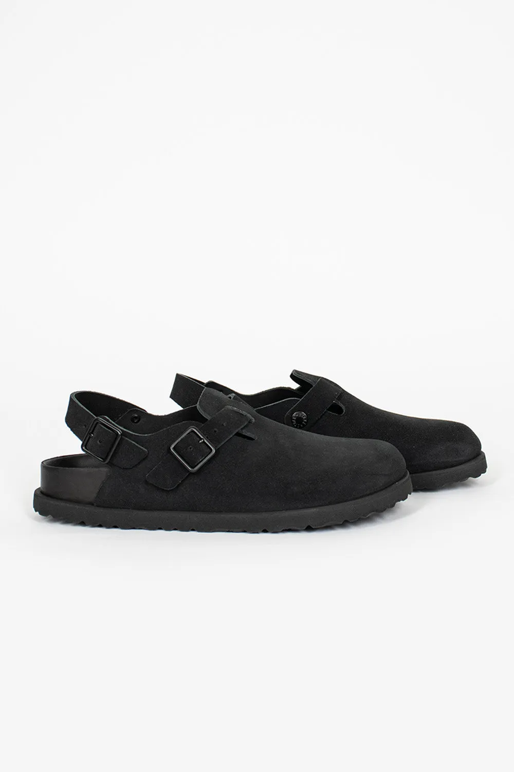 Tokio Suede Clog Black