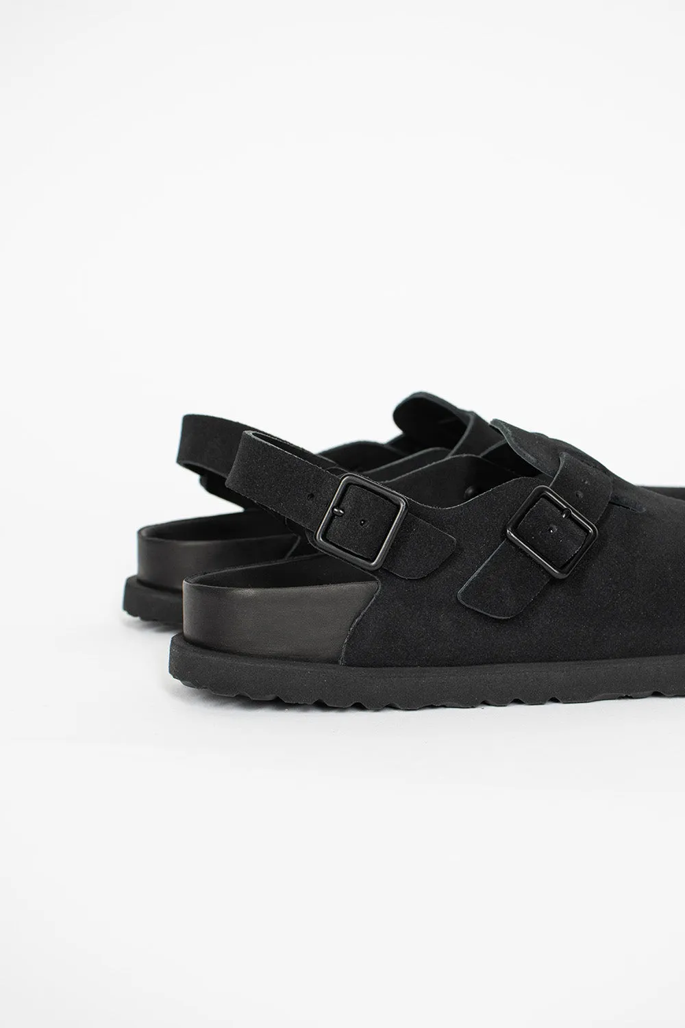 Tokio Suede Clog Black