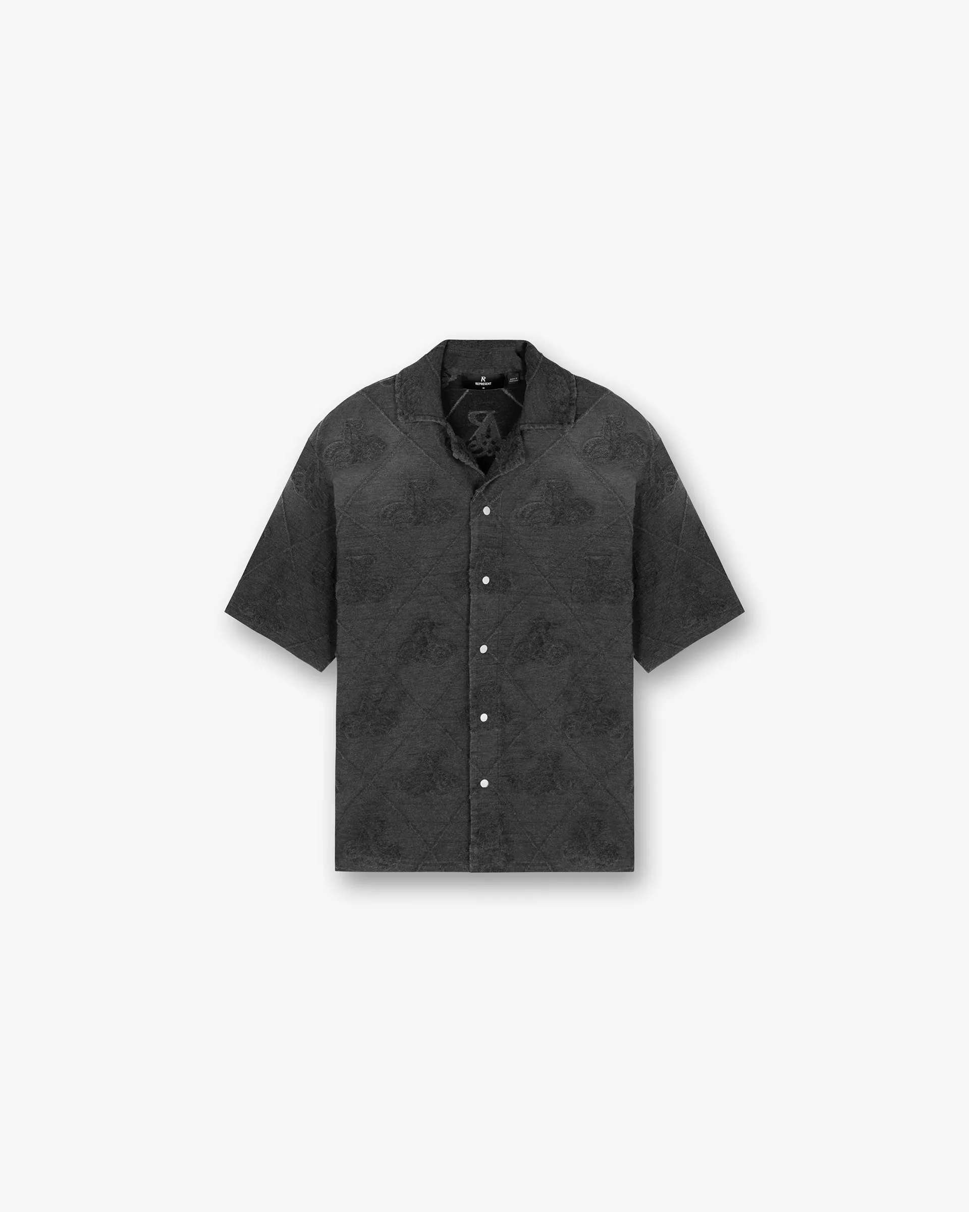 Towelling Shirt - Jet Black