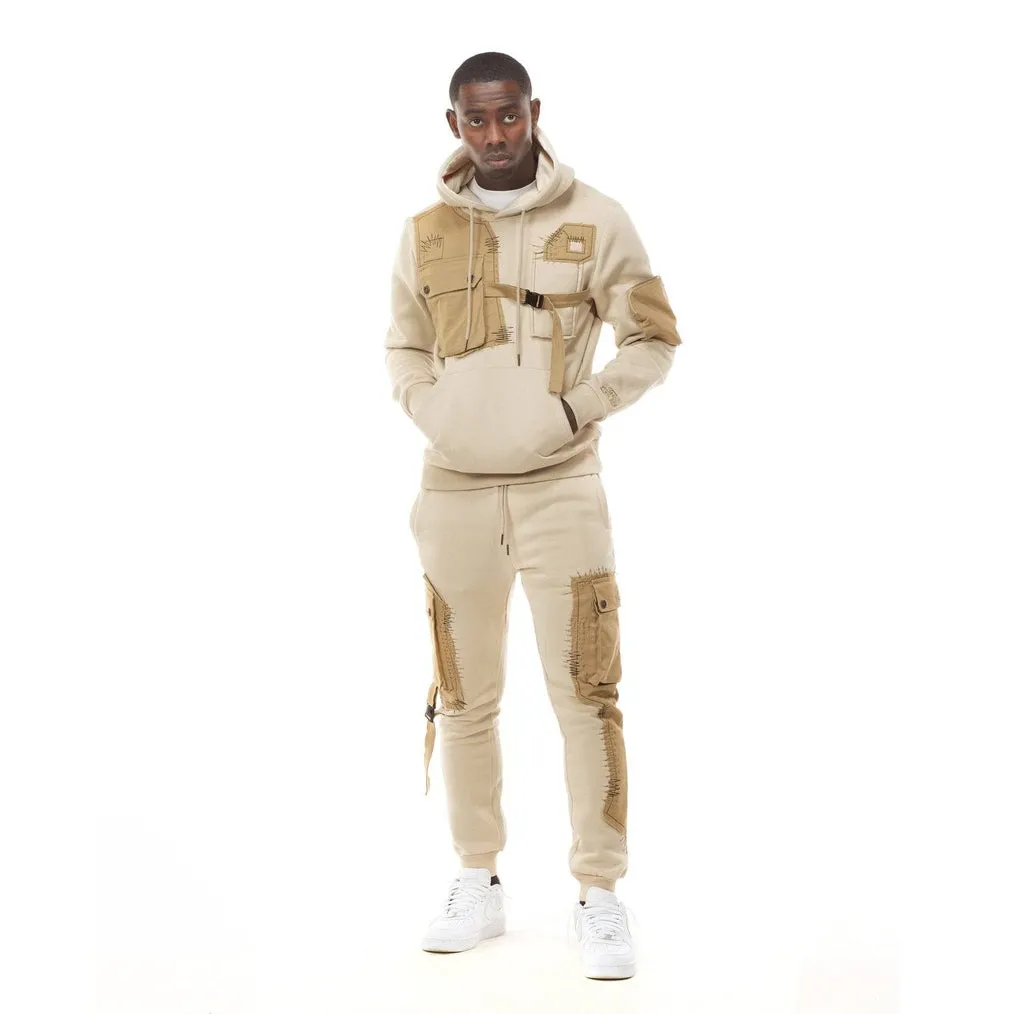 Utility Fashion Fleece Joggers - Light Khaki