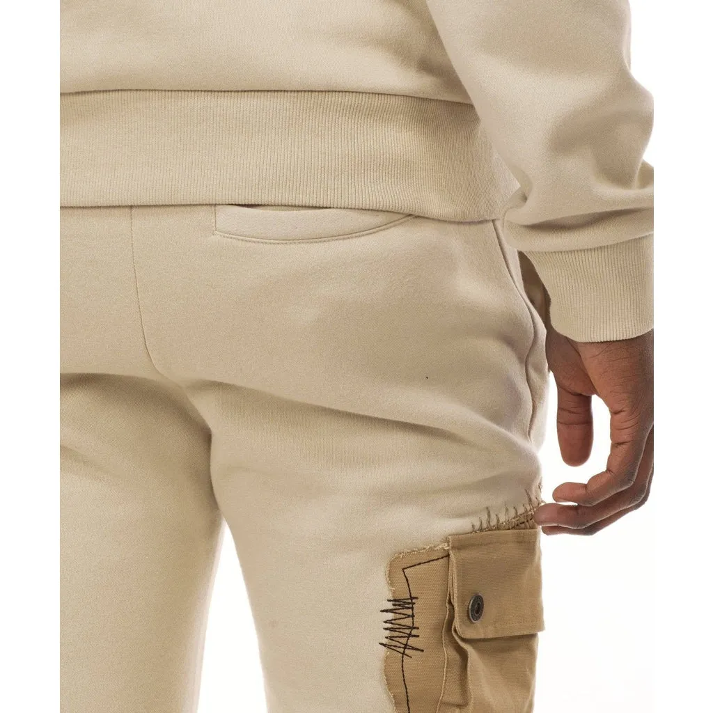 Utility Fashion Fleece Joggers - Light Khaki