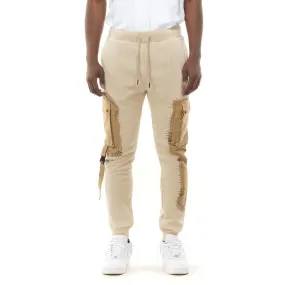 Utility Fashion Fleece Joggers - Light Khaki