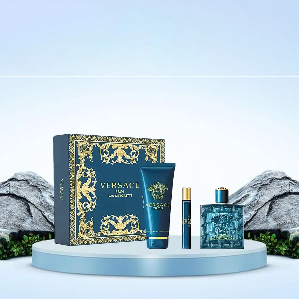 Versace Eros Perfume M 100ml   Perfume M 10ml   Shower Gel 150 ML Gift Set