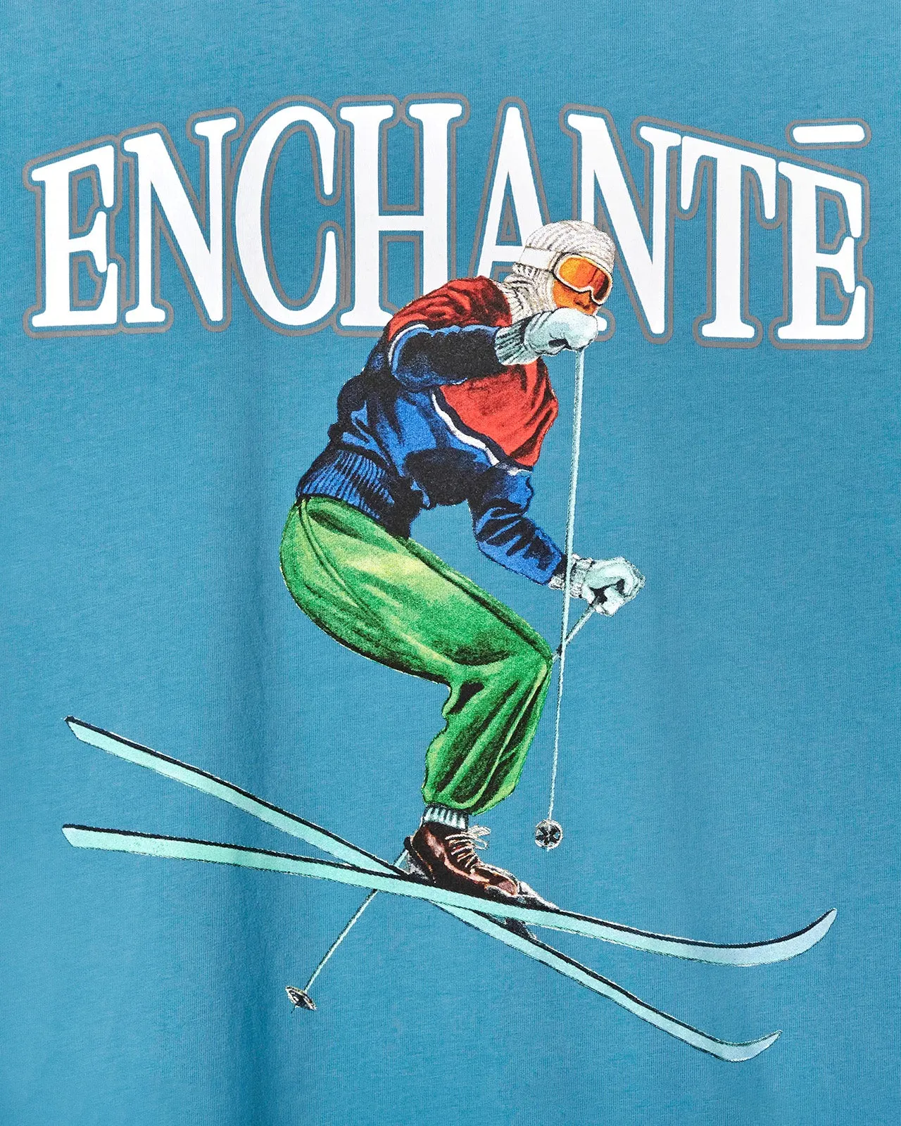 Vintage Skier Tee | Aqua