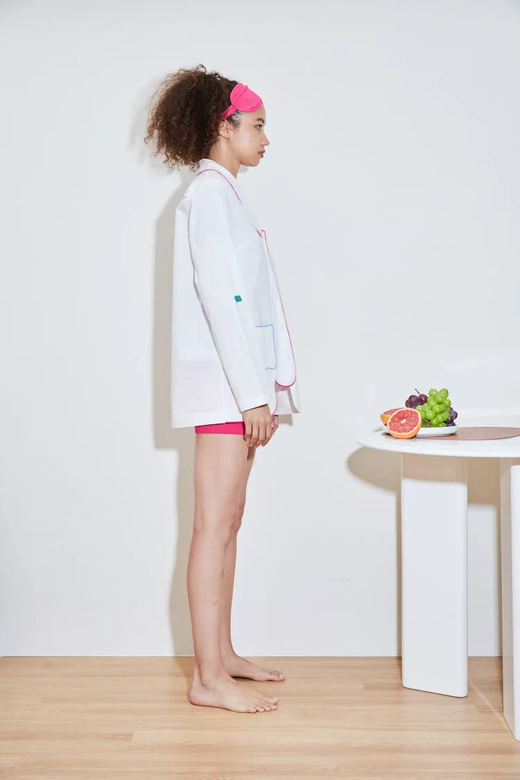 WASABI COTTON PAJAMA SHIRT white