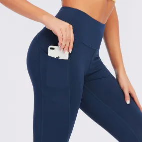 Women's Nabtos® Performance Activewear Yoga High-Waisted Leggings-Navy Blue