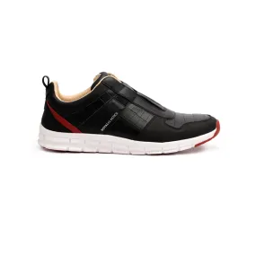 Women's Rider Black Red Blue Leather Sneakers 91184-915